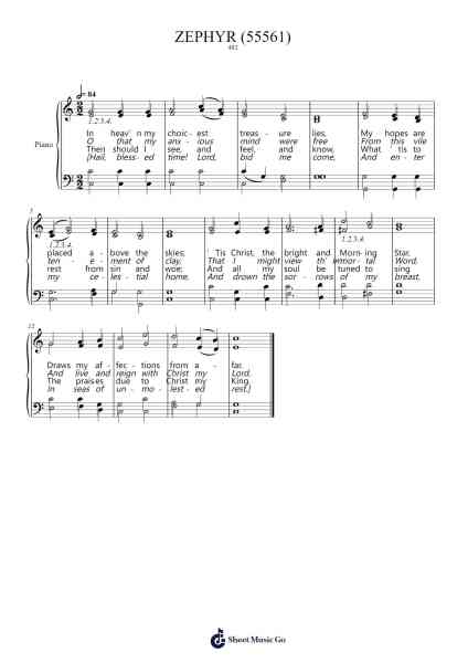 The Believer's Treasure Sheet Music by William Batchelder Bradbury-Arr.Bercob
