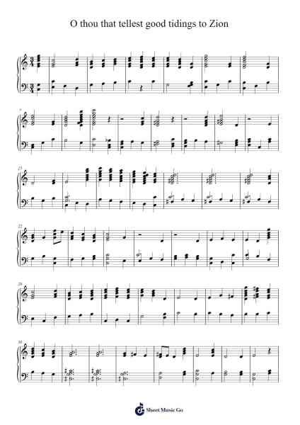 Messiah, HWV 56: Part I, "O thou that tellest good tidings to Zion" 樂譜由 Georg Friedrich Händel - 編曲 Barlo Osford