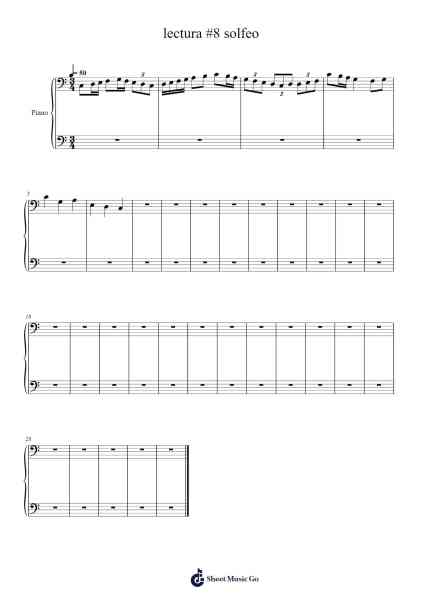 lectura #8 solfeo Sheet Music by -Arr.Bushdiah Kenthood