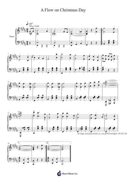 A Flow on Christmas Day Sheet Music by Toursbur-Arr.Tenings