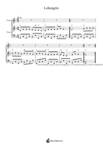 Lohengrin, WWV 75 Sheet Music by Richard Wagner-Arr.Minmeg Bobfax