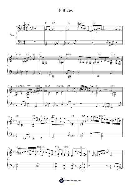 F Blues Sheet Music by Eipsclife Swinprice-Arr.Yonnggiles