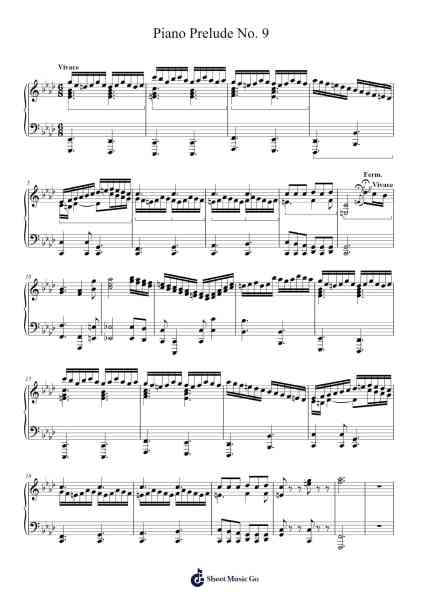 Piano Prelude No. 9 Sheet Music by B.T. Hays-Arr.Hootus