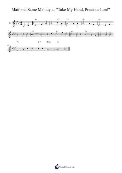 Take My Hand, Precious Lord Sheet Music by Thomas A Dorsey-Arr.Bushple