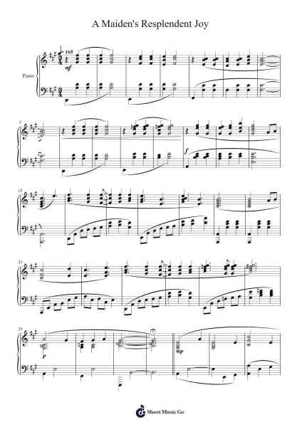 A Maiden's Resplendent Joy Sheet Music by ZUN/Knix6593-Arr.Griren