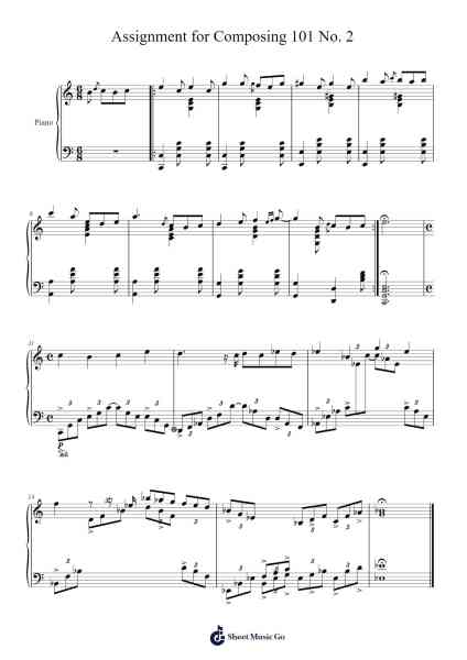 Assignment for Composing 101 No. 2 Sheet Music by Seges-Arr.Blouis