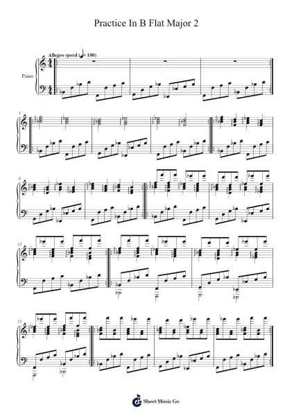Practice In B Flat Major 2 Sheet Music by FG Gle Jirayu 101-Arr.Ferwis Jerlin