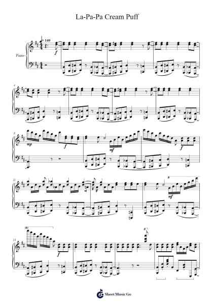La-Pa-Pa Cream Puff Sheet Music by Miku Itō-Arr.Blycarr