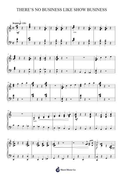 There's No Business Like Show Business Sheet Music by Irving Berlin-Arr.Lambken Bespag
