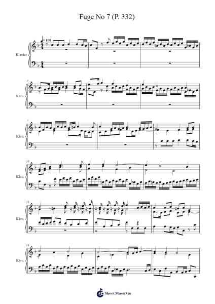 Magnificat sexti toni, Fuge No. 7, P. 332 Sheet Music by Johann Pachelbel-Arr.Jactram Matphael