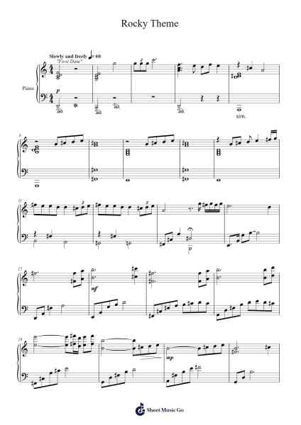 Rocky Theme Sheet Music by Bill Conti-Arr.Popgram Migcky