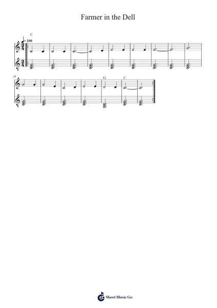 Farmer in the Dell 악보 undefined - 편곡 Songes
