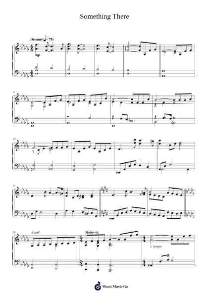 Something There Sheet Music by Alan Menken-Arr.Hagchel Perpel
