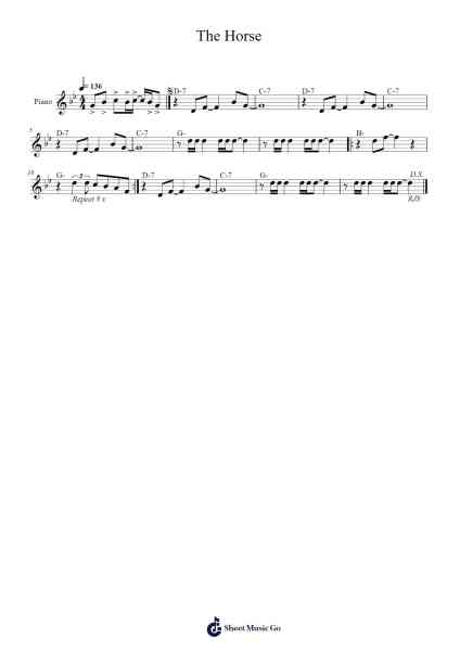 The Horse Sheet Music by Jesse James-Arr.Trebes