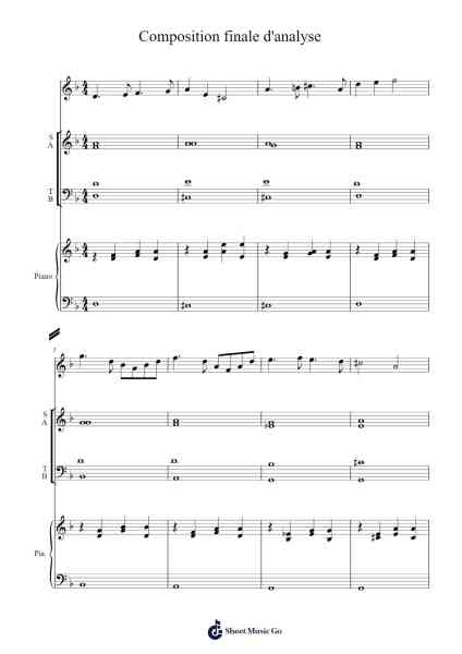 Composition finale d'analyse Sheet Music by -Arr.Hedbill