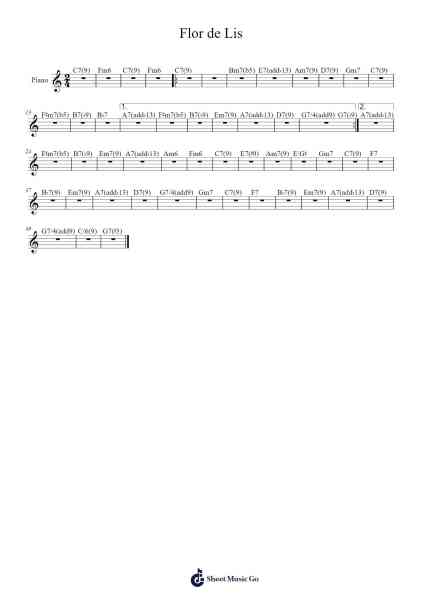Flor de Lis Sheet Music by -Arr.Kelthea