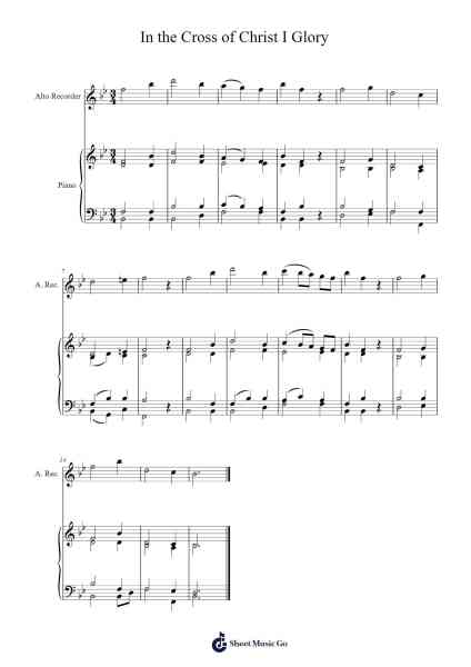 In the Cross of Christ I Glory Sheet Music by Brian Hess-Arr.Blychel