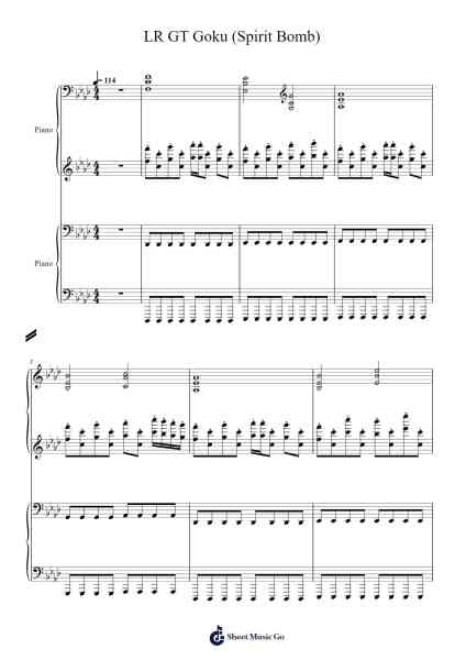 Dokkan Battle OST - LR GT Goku (Spirit Bomb) Sheet Music by notsowiseone-Arr.Mondlius