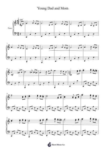 Young Dad and Mom Sheet Music by Masao Aichi-Arr.Wrightrae