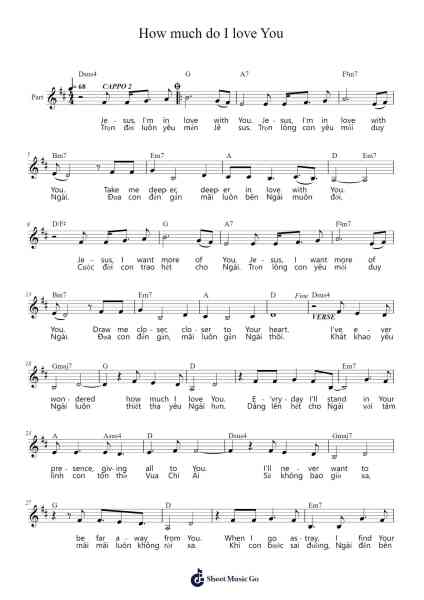 How much do I love You Sheet Music by Lee Seow Ting-Arr.Vioyves Garbess
