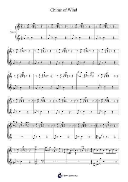 Chime of Wind Sheet Music by Thomas Storey-Arr.Osham Noelchi