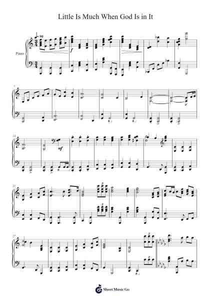 Little is Much When God is in it Sheet Music by -Arr.Xanbriel Rague
