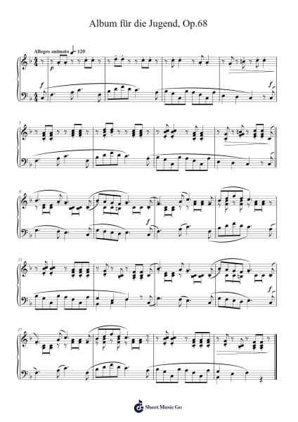 Album für die Jugend, Op. 68 Sheet Music by Robert Schumann-Arr.Egger Daveky