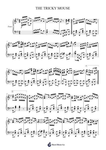 THE TRICKY MOUSE Sheet Music by IOHANNES MONTAURUS-Arr.Keyed Kakuk