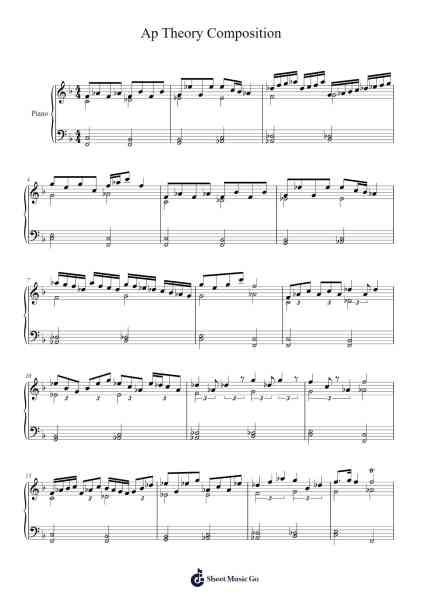 Ap Theory Composition 악보 Connor O'Toole - 편곡 Yonnggiles