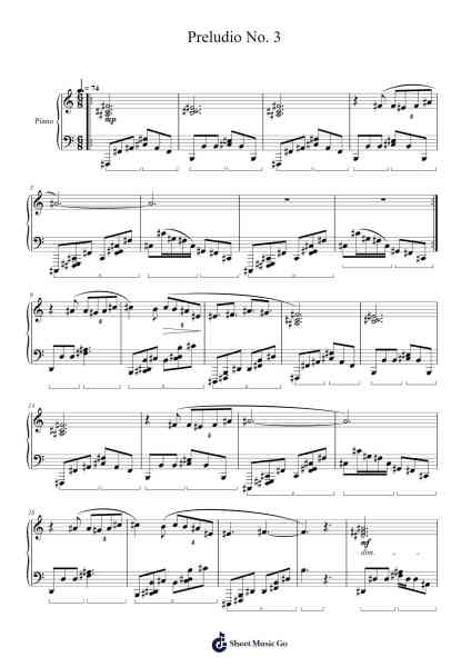 Op. 106 Preludio No. 3 Sheet Music by Brightfrances-Arr.Sret