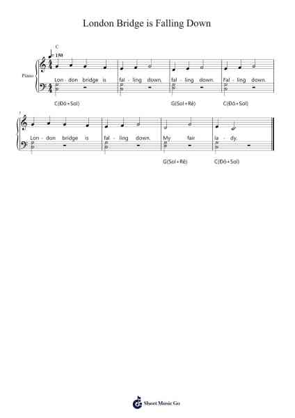 London Bridge is Falling Down Sheet Music by -Arr.Steinrett Elmen