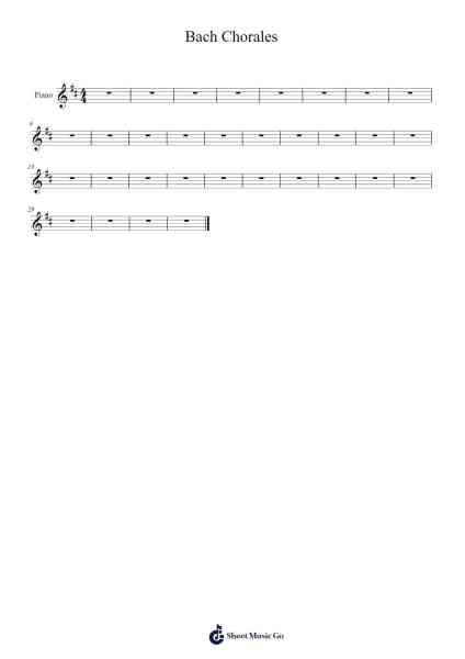 Bach Chorales 樂譜由 Michelle Perez - 編曲 Yonnggiles