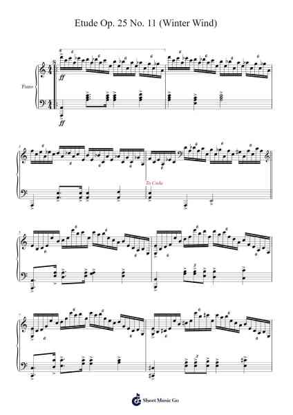 Etude Op. 25 No. 11 (Winter Wind) Sheet Music by Frédéric Chopin-Arr.Eveken Dougloyd