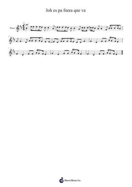 Joh es pa fuera que va Sheet Music by Macario Majia-Arr.Dalclark Wenholt