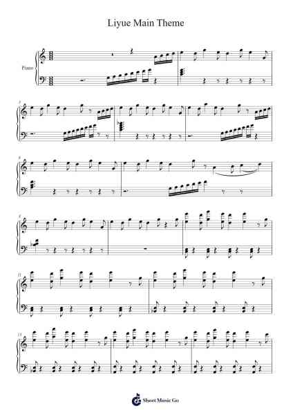 Liyue Main Theme (Genshin Impact) Sheet Music by Genshin Impact-Arr.Terwyatt Hangan