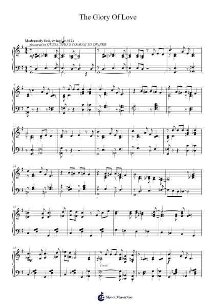 The Glory Of Love Sheet Music by Count Basie-Arr.Yedpont