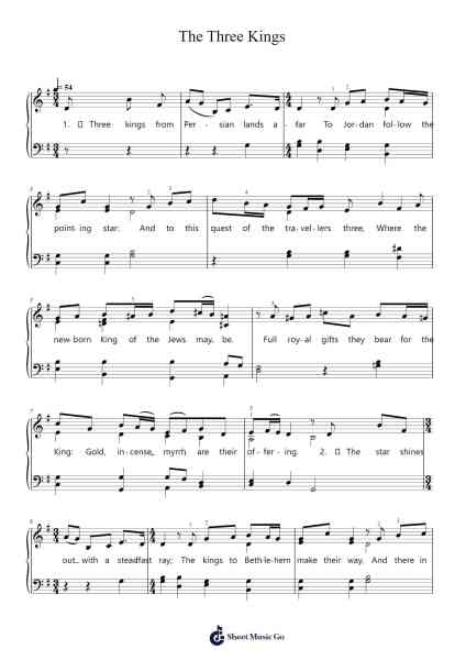 The Three Kings Sheet Music by Peter Cornelius-Arr.Kentfred