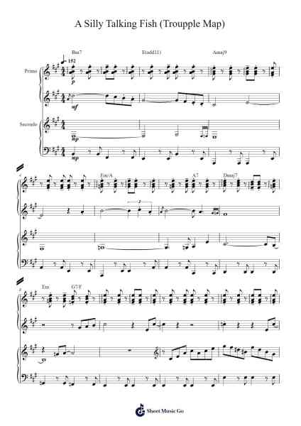 A Silly Talking Fish (Troupple Map) Sheet Music by Jake Kaufman-Arr.Kingsgust