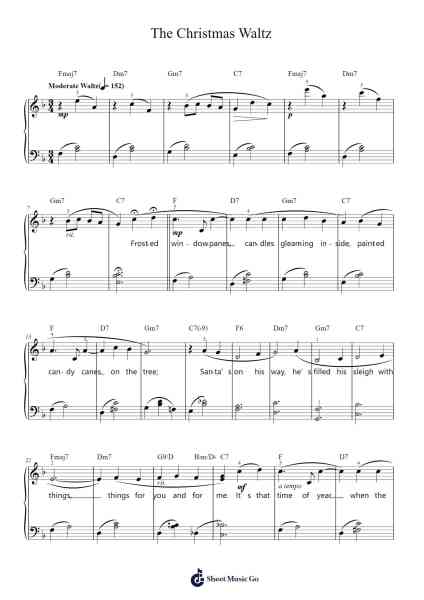 The Christmas Waltz Sheet Music by Michael Bublé-Arr.Pauldo Reedbart