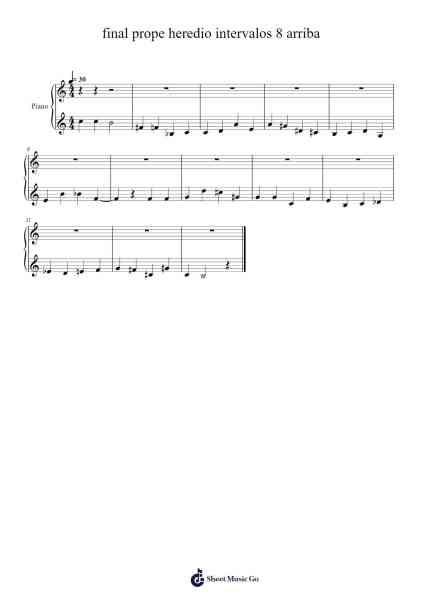 final prope heredio intervalos 8 arriba Sheet Music by Bosra Rohan-Arr.Forsmy