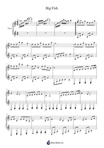 Big Fish Sheet Music by Humecrofts Fnett-Arr.Vinpeare
