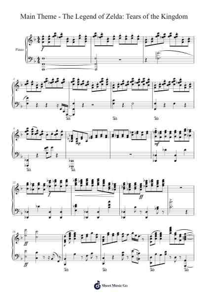 Main Theme - The Legend of Zelda: Tears of the Kingdom Sheet Music by Manaka Kataoka-Arr.Pehall
