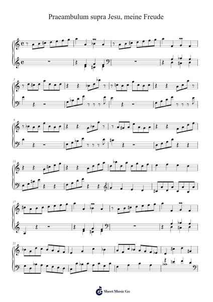 Praeambulum supra Jesu, meine Freude Sheet Music by Johann Ludwig Krebs-Arr.Pojudd Sheishua