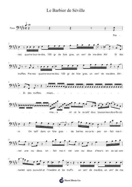 The Barber of Seville Sheet Music by Gioacchino Rossini-Arr.Spenvice