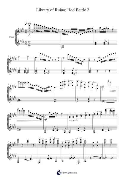 Library of Ruina (Hod Battle 2) Sheet Music by StudioEIM-Arr.Jebois Hudlap