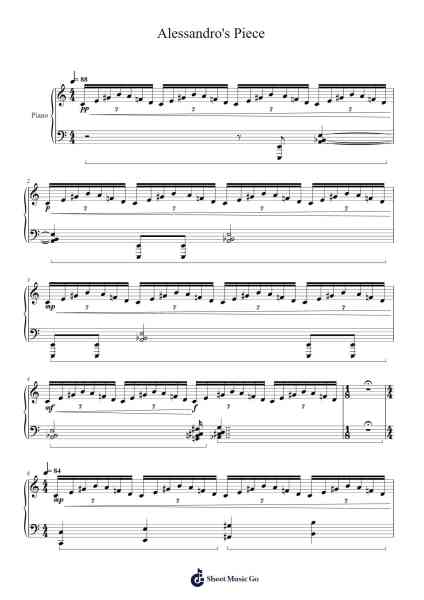 Alessandro's Piece Sheet Music by Julian Abbott-Arr.Sigjeff
