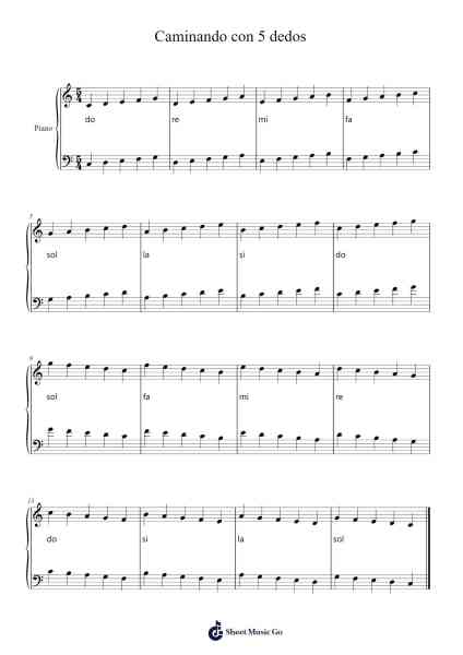 Caminando con 5 dedos Sheet Music by Flonell-Arr.Inmark Ausbrooke