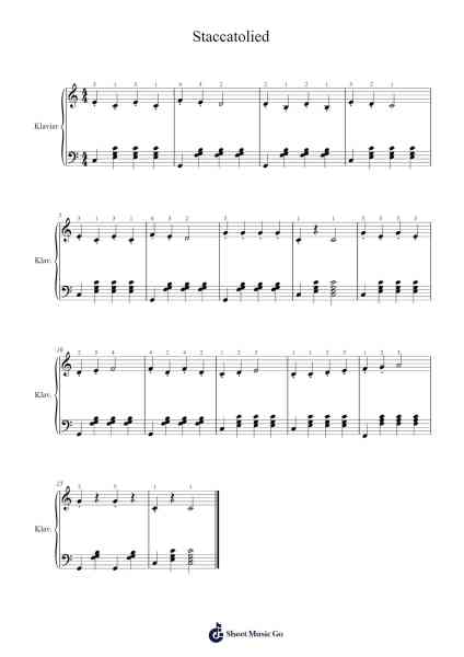 Staccatolied Sheet Music by Theo Degler-Arr.Dukim