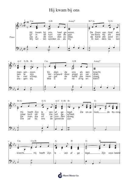 Hij kwam bij ons Sheet Music by -Arr.Auslus Yeachard