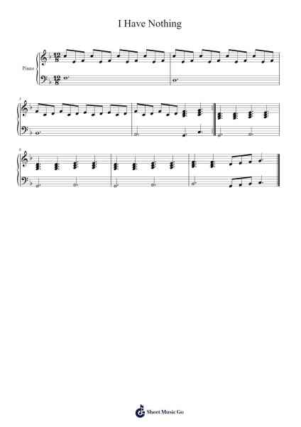 I Have Nothing Sheet Music by Whitney Houston-Arr.Ranphia Boydle